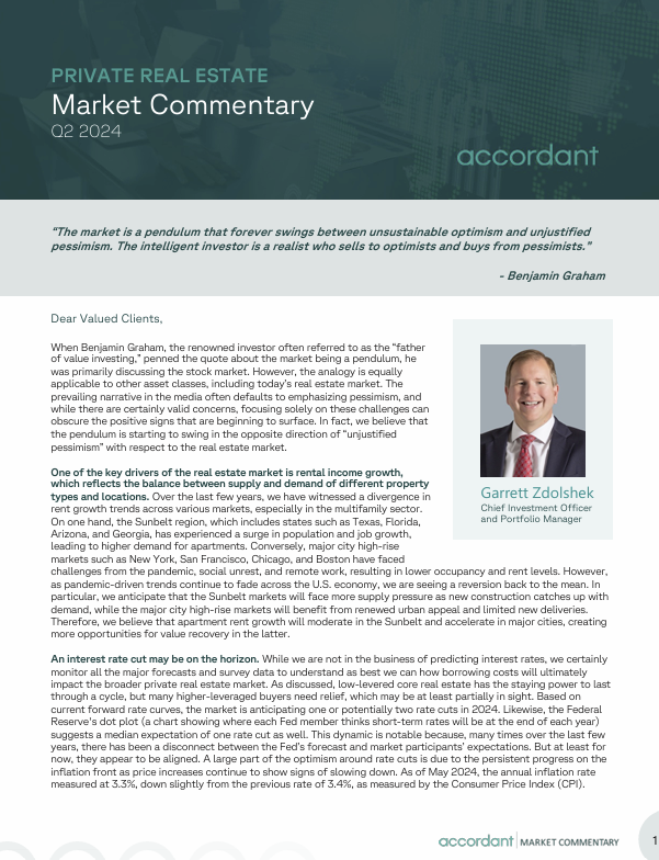 Shifting Market Sentiment: Early Signs of Recovery in Core Real Estate